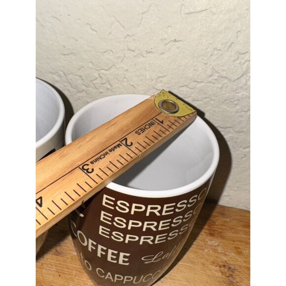 Set Of 2 Espresso & Coffee Themed Ceramic Mugs - Picture 7 of 7
